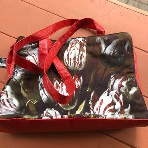 Rijks museum floral tote bag new red